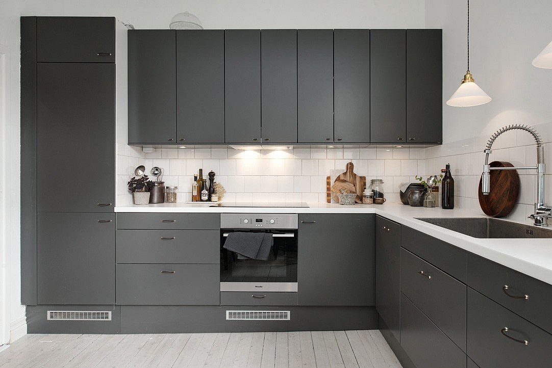 Black Kitchen Cabinet
