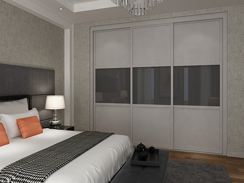 YALIG Designer Solid Wood Master Bedroom Wardrobe With Sliding Door