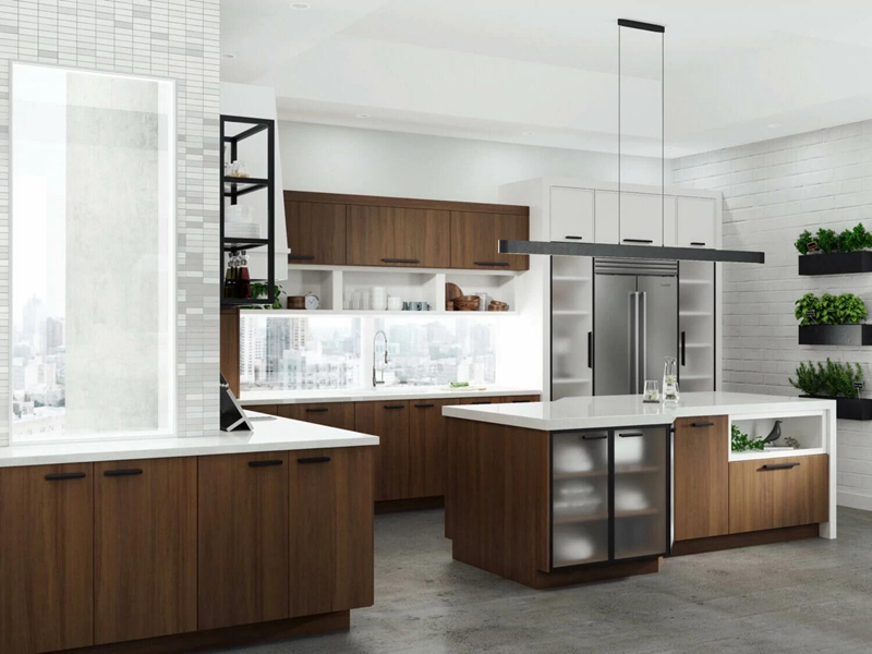  Modern Style Kitchen Cabinets with Glass Door Panels Discount Kitchen Cabinets