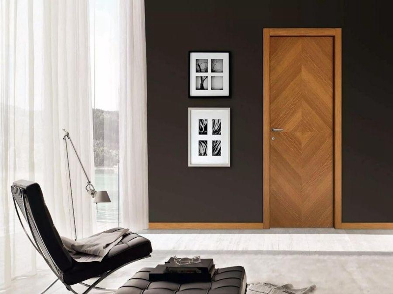 High End Visual Effects Solid Wood Interior Doors Veneer Interior Doors