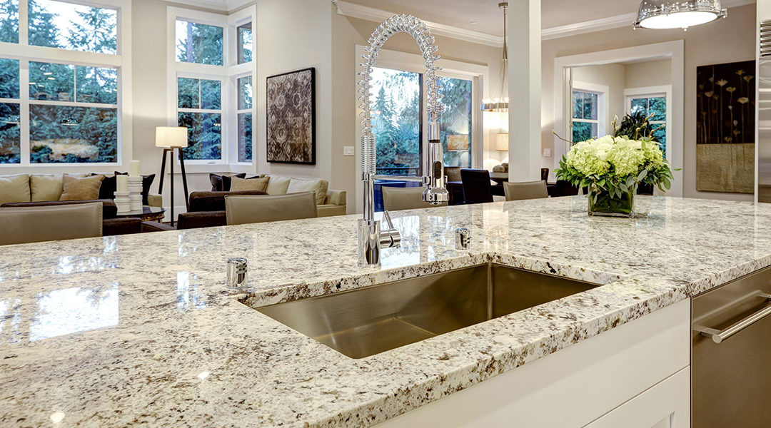 granite countertop of kitchen cabinet