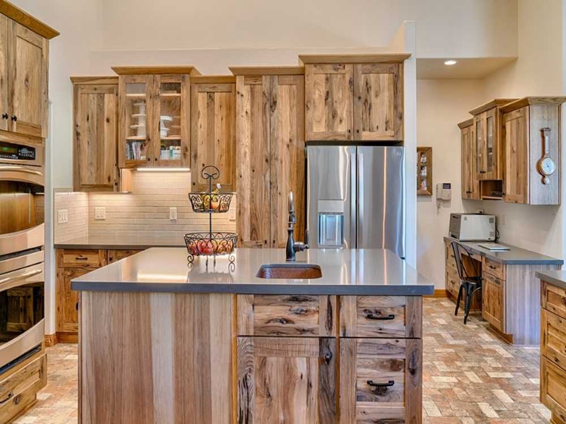 blending old and new of rustic kitchen cabinets