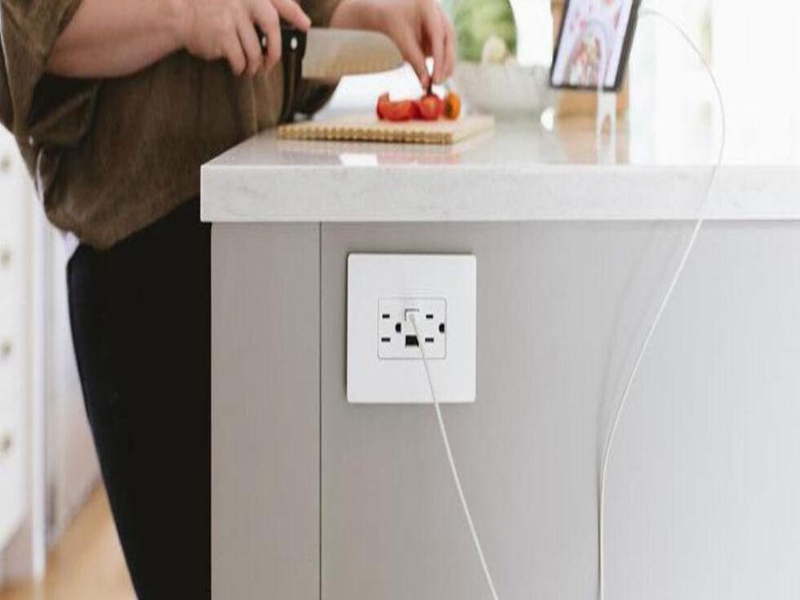 power outlets for kitchen island