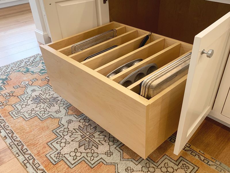 tray dividers of kitchen cabinet
