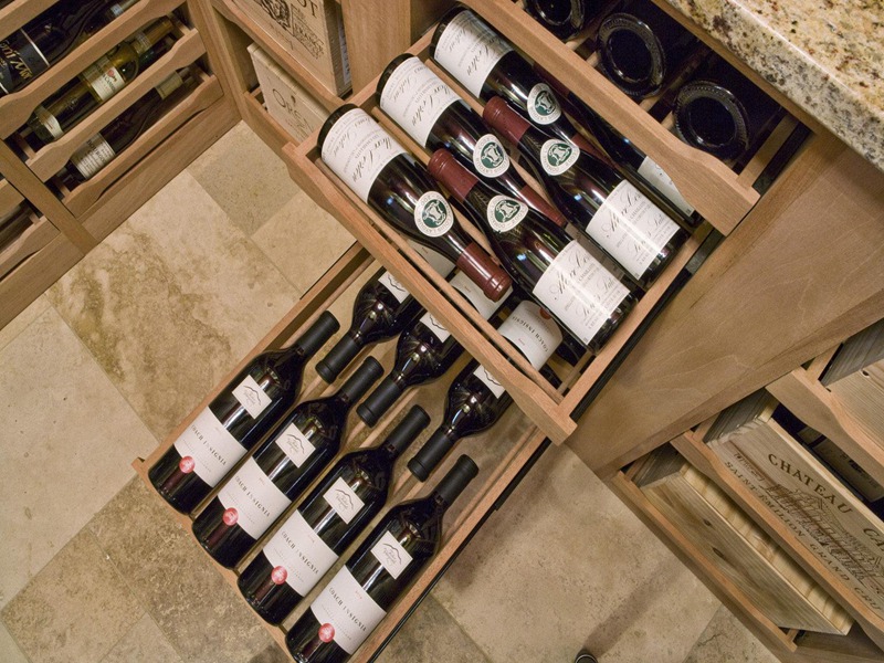 Wine bottle drawers