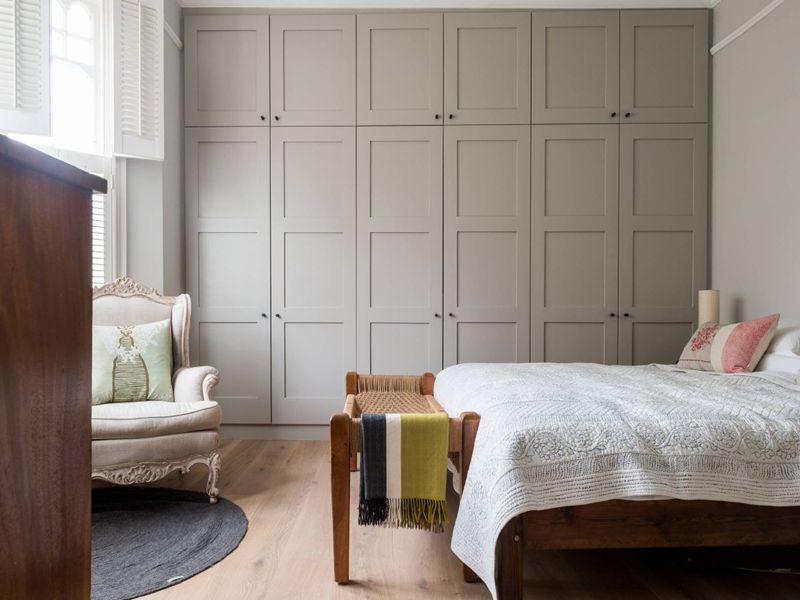 Panelled doors of wardrobe