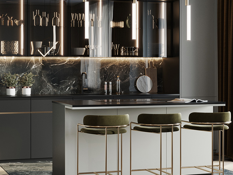  Glass Panels Kitchen Cabinets