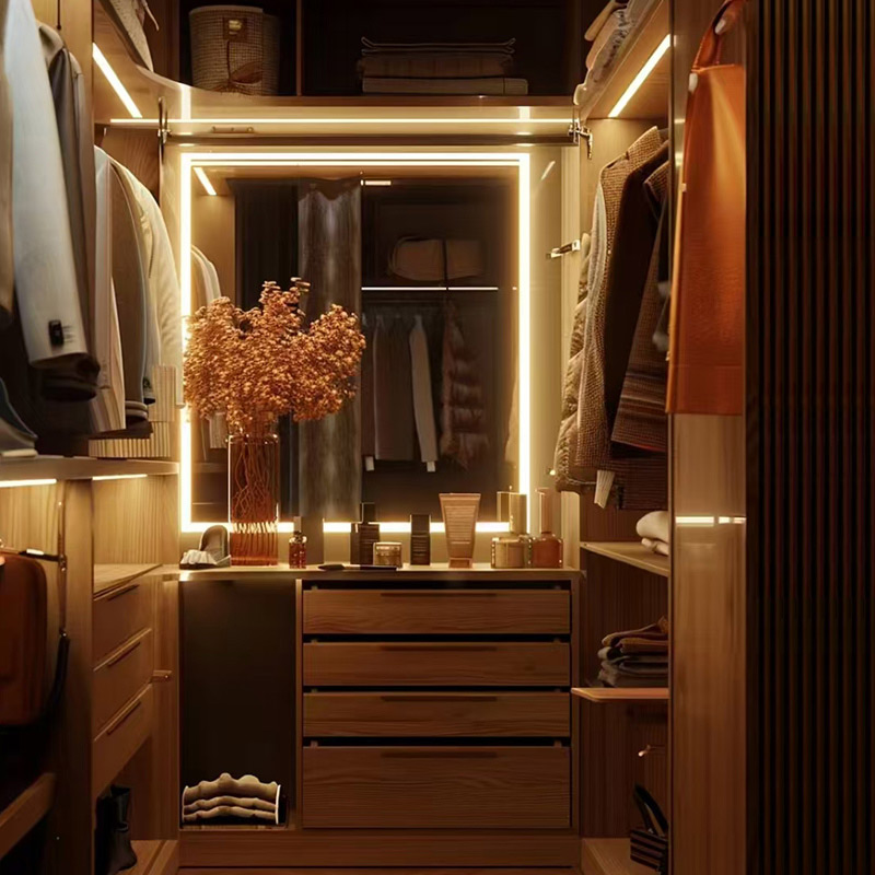 Small walk in wardrobe