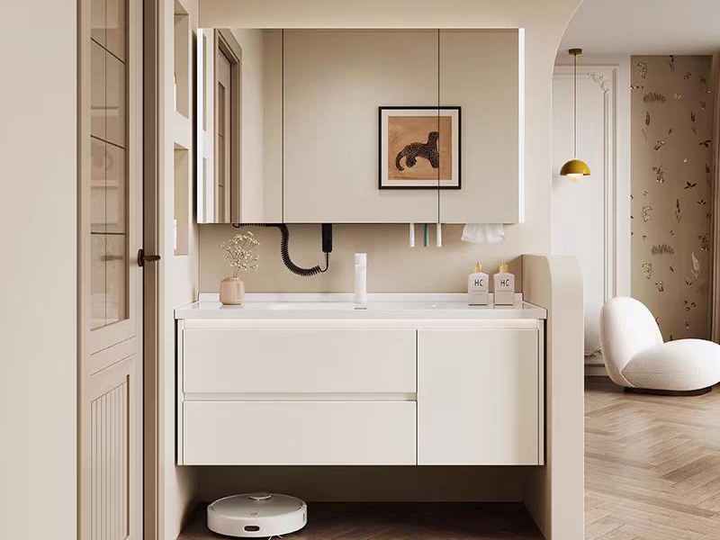 Floating bathroom vanities
