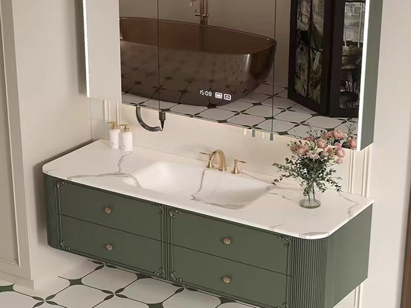 Deep Olive Green bathroom vanity set
