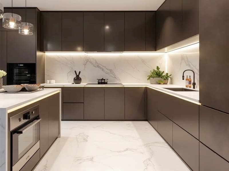 custom high gloss kitchen cabinet