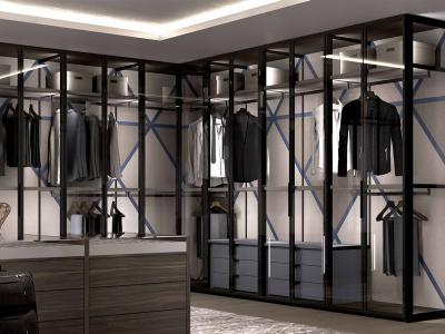Top Quality High-end Customized Glass Door Wardrobe Walk in Closet For Villa - YALIG