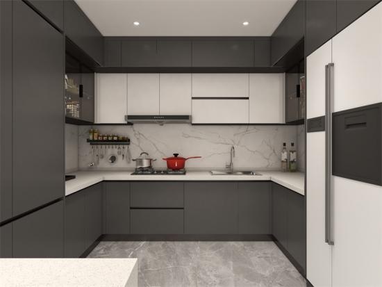 YALIG kitchen cabinets solid wood particle board luxury ready to assemble kitchen cupboard