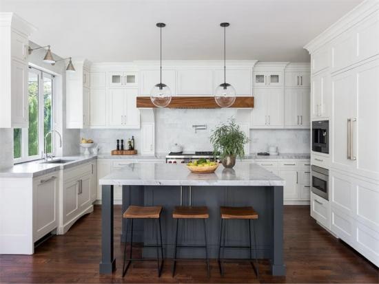 YALIG elegant modern shaker kitchen cabinets solid wood kitchen cupboard top cabinet