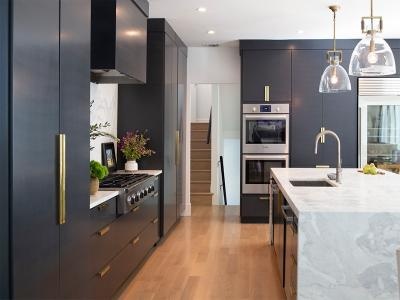 Matte Black Kitchen Cabinets