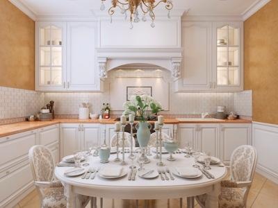 Kitchen Cabinet with Wood Countertop