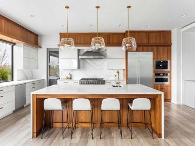 Glossy Acrylic Finished Kitchen Cabinets