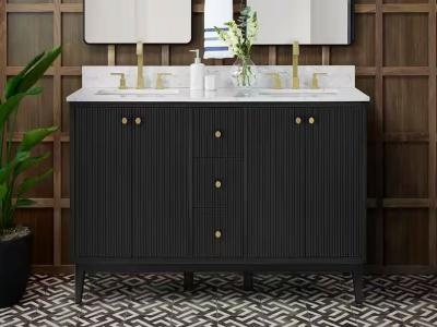 Bathroom Vanity with Grille Door Panel Moulding