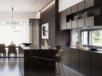 Factory Direct Sale Kitchen Cabinets with Islands for Villa