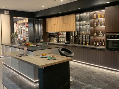 Automatic Modern Design Full Kitchen Cabinet Set