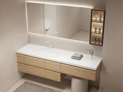 Single Sink Bathroom Vanity with Led Mirror