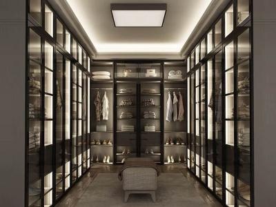 Simple Style Multi-purpose Glass Door Wardrobe Closet