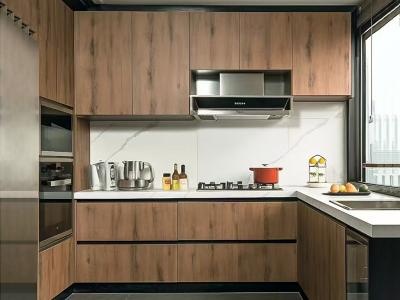 Customized Veneer Complete Kitchen Cabinets Sets