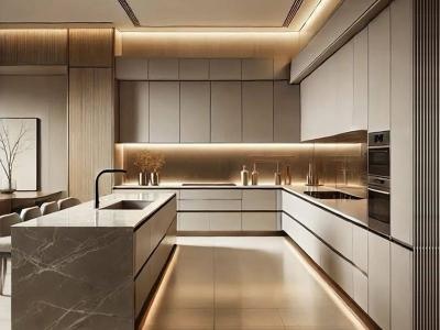 Factory Free Design Italian Style Plywood Lacquer Kitchen Cabinet