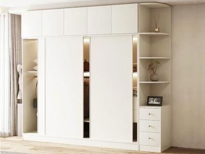 Modern White Sliding Door Bedroom Wardrobe