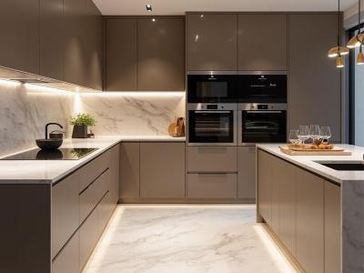 Customized Waterproof High Glossy Modern Kitchen Cabinets