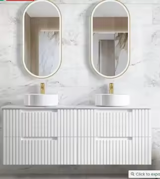 What does the popular grille bathroom cabinet look like?