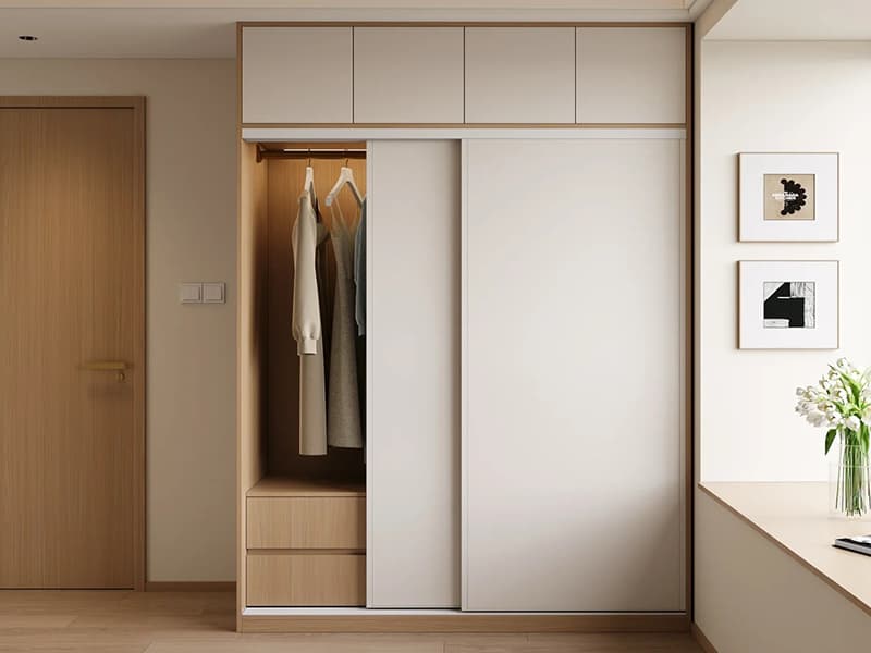 YALIG Factory Direct Sales Bedroom Furniture Professional Custom Modern Sliding Door Wardrobe Closet